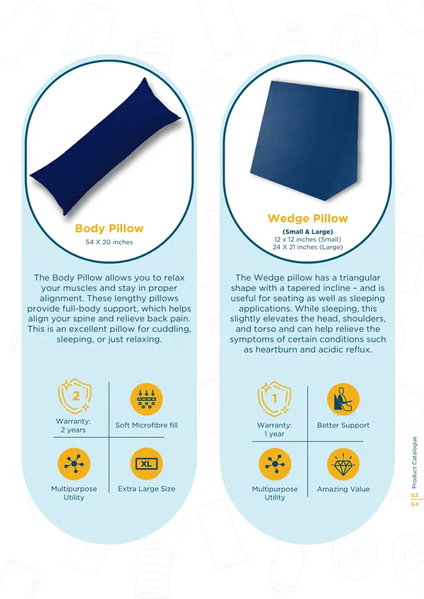 Centuary Wedge Pillow: catalogue page 66